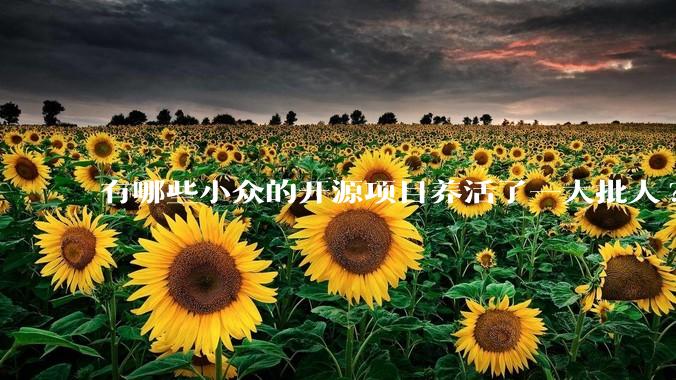 有哪些小众的开源项目养活了一大批人?