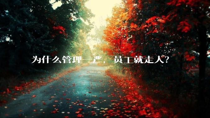 为什么管理一严，员工就走人？